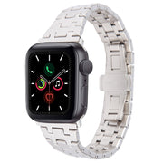 For Apple Watch Series 5 40mm Double T Stainless Steel Watch Band(Starlight)