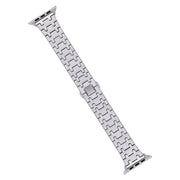 For Apple Watch Series 4 44mm Double T Stainless Steel Watch Band(Silver)