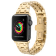 For Apple Watch Series 2 42mm Double T Stainless Steel Watch Band(Gold) - Watch Bands by PMC TechLife | Online Shopping South Africa | PMC TechLife