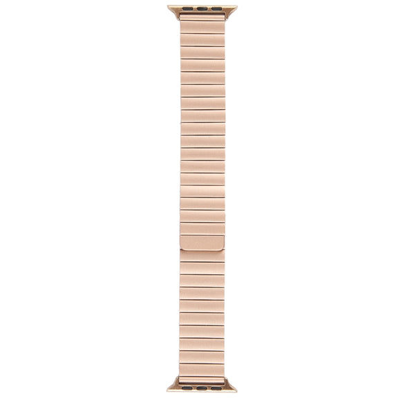 For Apple Watch Series 9 41mm Bamboo Stainless Steel Magnetic Watch Band(Rose Gold)