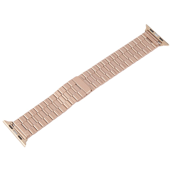 For Apple Watch Series 9 41mm Bamboo Stainless Steel Magnetic Watch Band(Rose Gold)