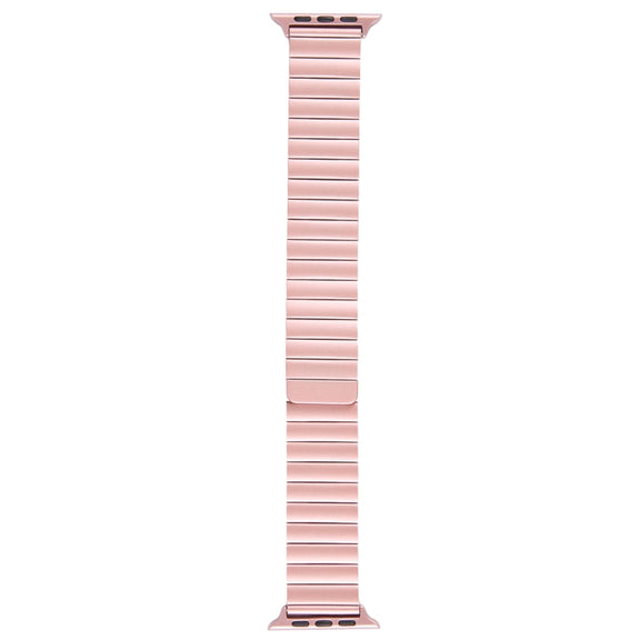 For Apple Watch Ultra 49mm Bamboo Stainless Steel Magnetic Watch Band(Pink)