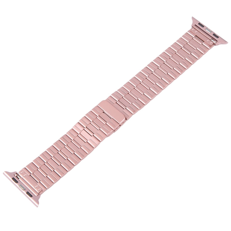 For Apple Watch Ultra 49mm Bamboo Stainless Steel Magnetic Watch Band(Pink)