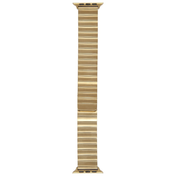 For Apple Watch SE 2022 44mm Bamboo Stainless Steel Magnetic Watch Band(Gold)