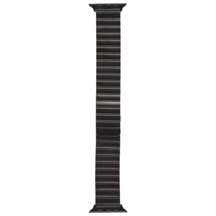 For Apple Watch Series 7 41mm Bamboo Stainless Steel Magnetic Watch Band(Black)