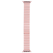 For Apple Watch Series 7 41mm Bamboo Stainless Steel Magnetic Watch Band(Pink)