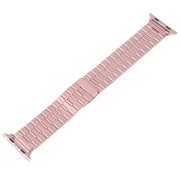 For Apple Watch Series 7 41mm Bamboo Stainless Steel Magnetic Watch Band(Pink)