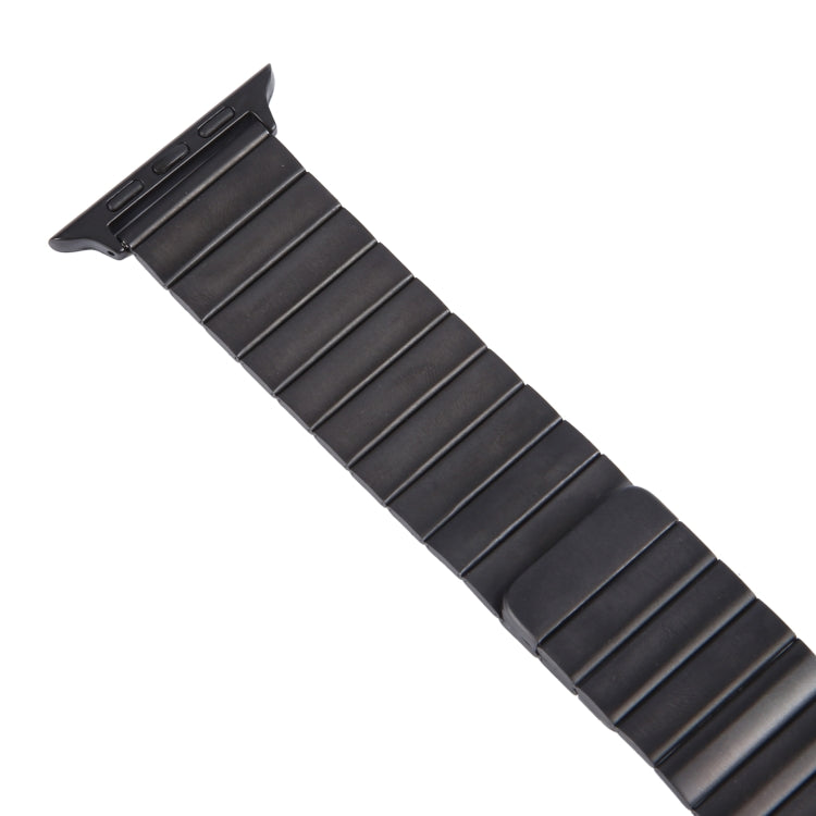 For Apple Watch SE 40mm Bamboo Stainless Steel Magnetic Watch Band(Black)