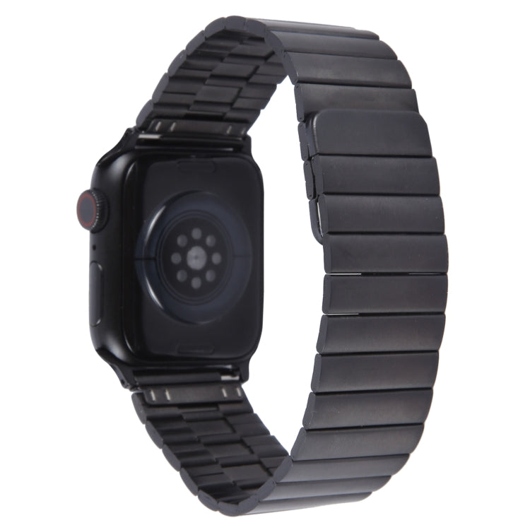 For Apple Watch SE 40mm Bamboo Stainless Steel Magnetic Watch Band(Black)