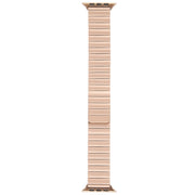 For Apple Watch SE 44mm Bamboo Stainless Steel Magnetic Watch Band(Rose Gold)