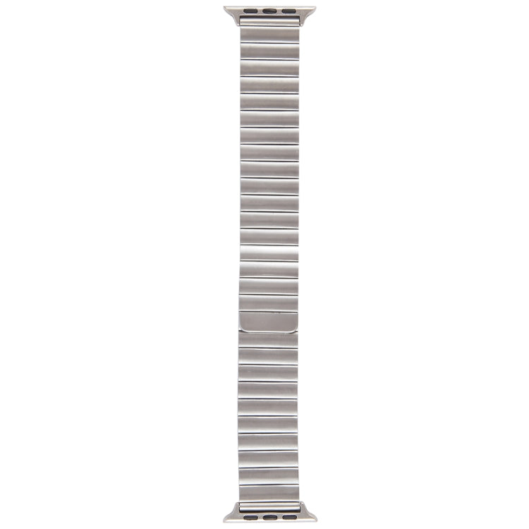 For Apple Watch SE 44mm Bamboo Stainless Steel Magnetic Watch Band(Sliver)