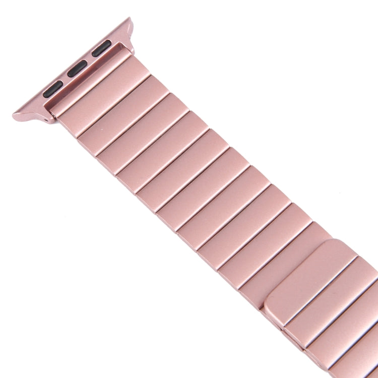 For Apple Watch Series 5 40mm Bamboo Stainless Steel Magnetic Watch Band(Pink)