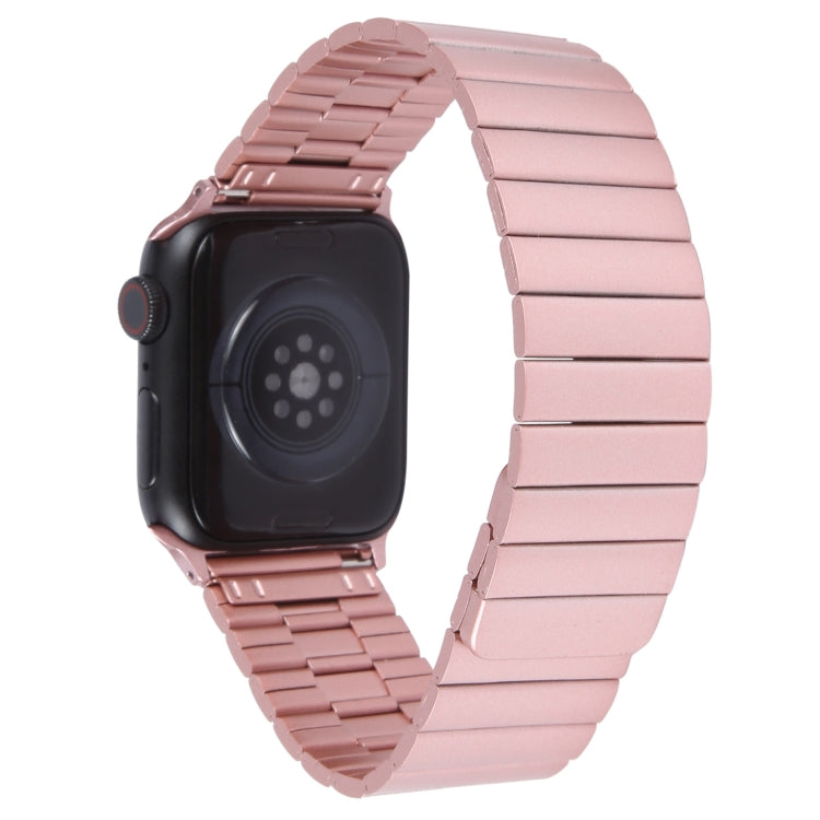 For Apple Watch Series 5 40mm Bamboo Stainless Steel Magnetic Watch Band(Pink)