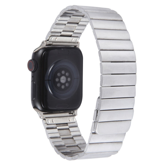 For Apple Watch Series 3 42mm Bamboo Stainless Steel Magnetic Watch Band(Sliver)