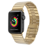For Apple Watch Series 2 42mm Bamboo Stainless Steel Magnetic Watch Band(Gold)