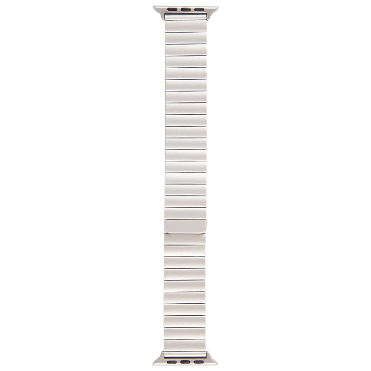 For Apple Watch Series 2 42mm Bamboo Stainless Steel Magnetic Watch Band(Starlight)