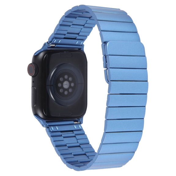 For Apple Watch Series 2 38mm Bamboo Stainless Steel Magnetic Watch Band(Blue)