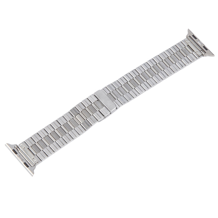 For Apple Watch 42mm Bamboo Stainless Steel Magnetic Watch Band(Sliver)