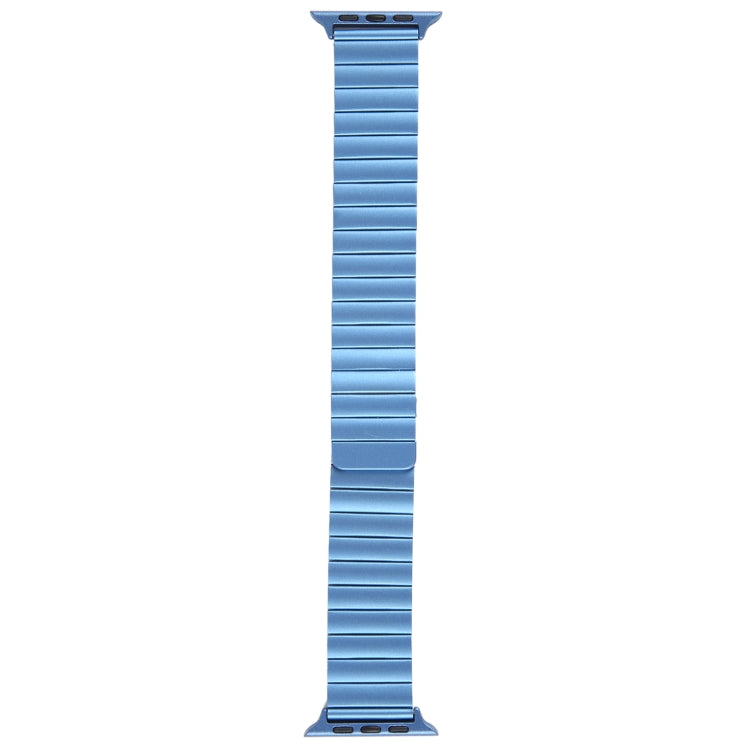 For Apple Watch 42mm Bamboo Stainless Steel Magnetic Watch Band(Blue)