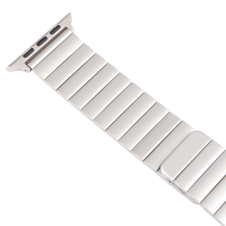 For Apple Watch 42mm Bamboo Stainless Steel Magnetic Watch Band(Starlight)