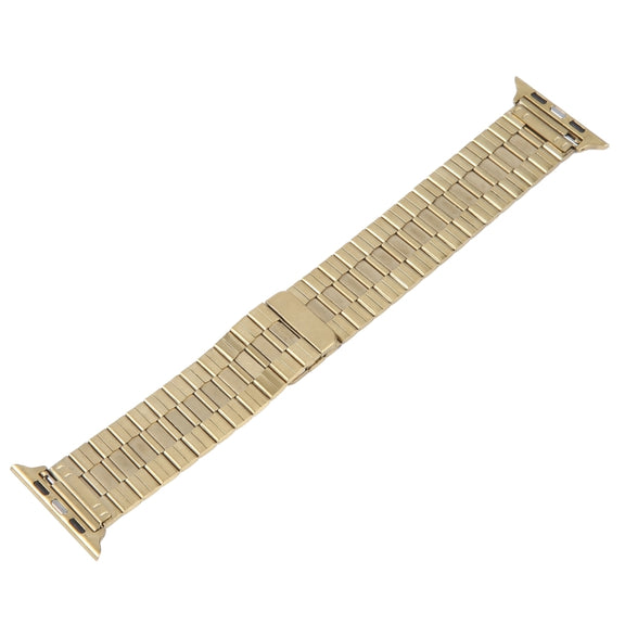 For Apple Watch 38mm Bamboo Stainless Steel Magnetic Watch Band(Gold)