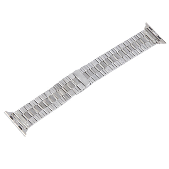 For Apple Watch 38mm Bamboo Stainless Steel Magnetic Watch Band(Sliver)
