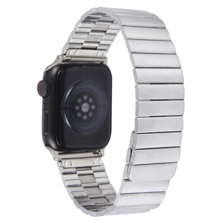 For Apple Watch 38mm Bamboo Stainless Steel Magnetic Watch Band(Sliver)
