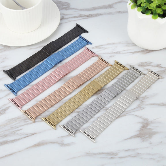 For Apple Watch 42mm Bamboo Stainless Steel Magnetic Watch Band(Sliver)