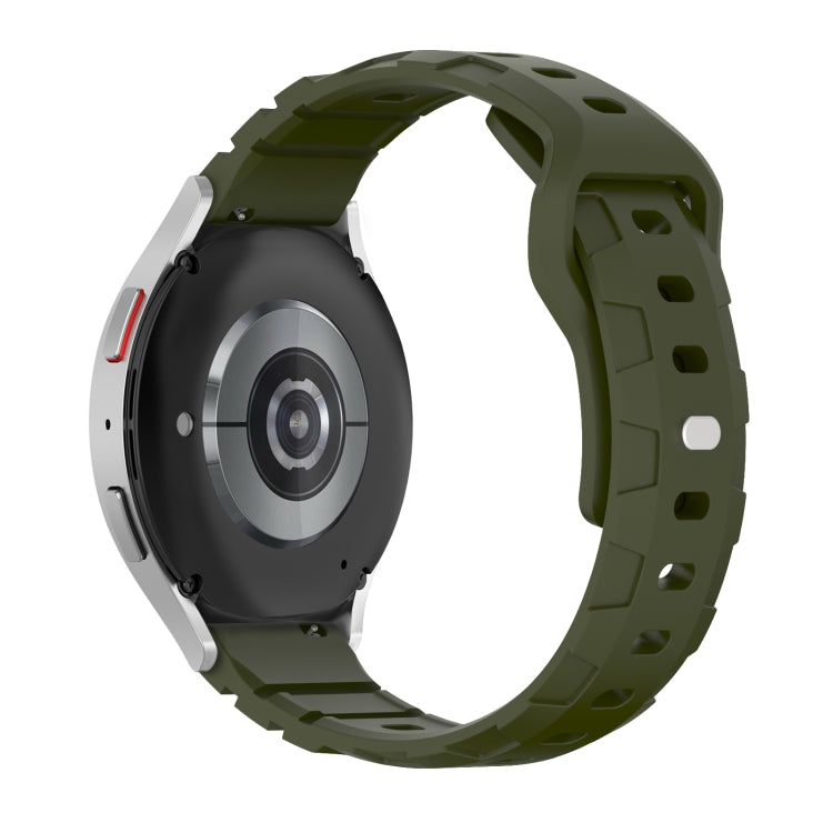 18mm Armor Silicone Watch Band(Army Green)