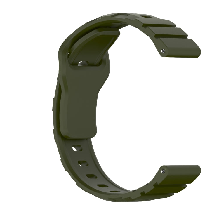 18mm Armor Silicone Watch Band(Army Green)