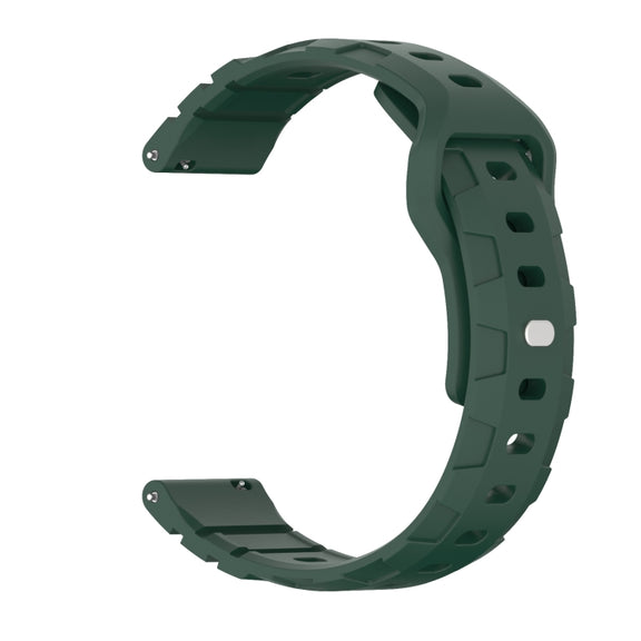 18mm Armor Silicone Watch Band(Dark Green)