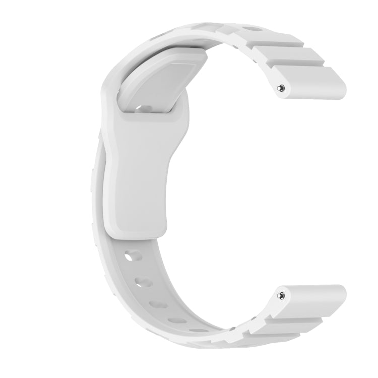 20mm Armor Silicone Watch Band(White)