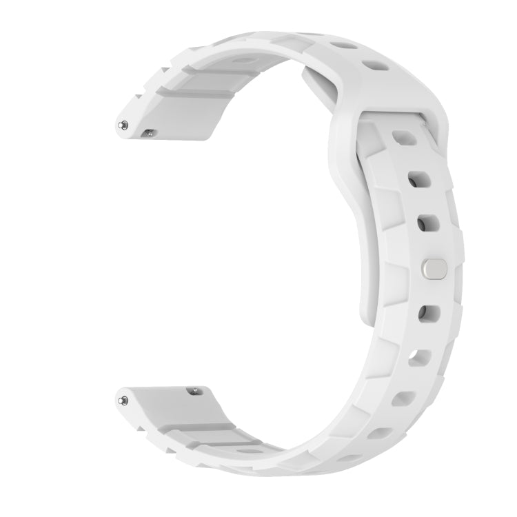 20mm Armor Silicone Watch Band(White)