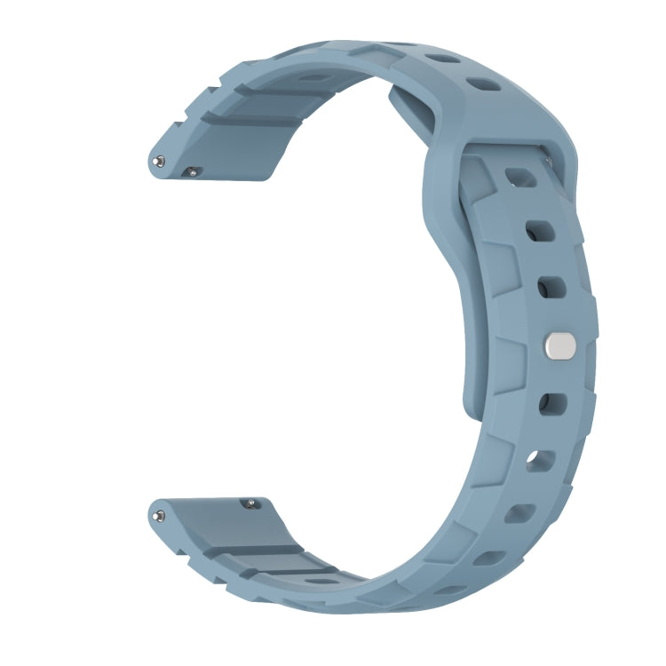 20mm Armor Silicone Watch Band(Rock Blue)