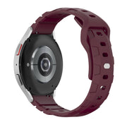 22mm Armor Silicone Watch Band(Wine Red)