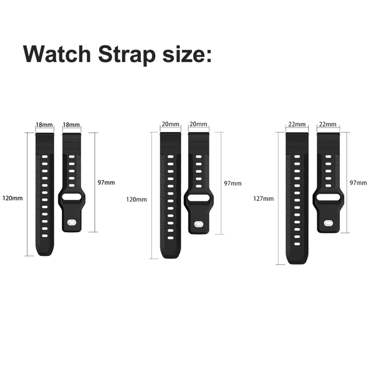 22mm Armor Silicone Watch Band(Yellow)