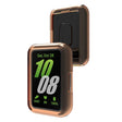 For Samsung Galaxy Fit 3 Half Pack Hollow TPU Watch Protective Case(Transparent Orange) - Watch Cases by PMC TechLife | Online Shopping South Africa | PMC TechLife