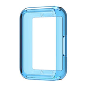 For Samsung Galaxy Fit 3 Half Pack Hollow TPU Watch Protective Case(Transparent Blue)