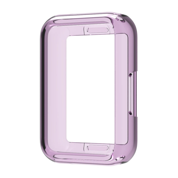 For Samsung Galaxy Fit 3 Half Pack Hollow TPU Watch Protective Case(Transparent Purple)