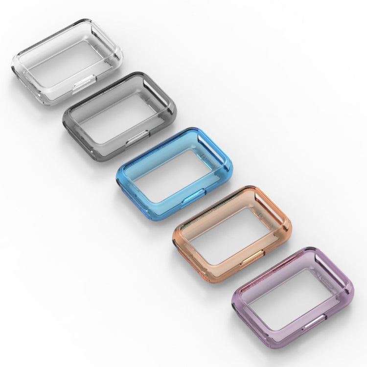 For Samsung Galaxy Fit 3 Half Pack Hollow TPU Watch Protective Case(Transparent Black)
