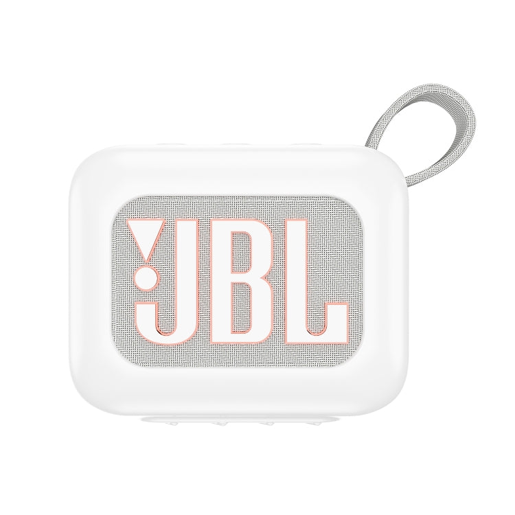 For JBL Go 4 Wireless Bluetooth Speaker Silicone Protective Case(White)