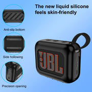 For JBL Go 4 Wireless Bluetooth Speaker Silicone Protective Case(Blue)