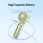 USAMS ZB288 Portable Type-C Rechargeable High Speed Handheld Mini Fan(Green)