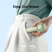 USAMS ZB288 Portable Type-C Rechargeable High Speed Handheld Mini Fan(Green)