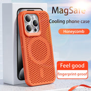 For iPhone 16 Pro Max MagSafe Magnetic Heat Dissipation Phone Case(Orange)