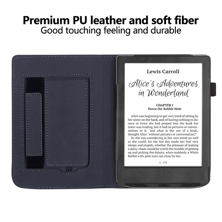 For Pocketbook Verse / Verse Pro Calfskin Leather Smart Tablet Case(Black)