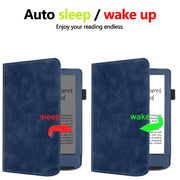 For Pocketbook Verse / Verse Pro Calfskin Leather Smart Tablet Case(Blue)