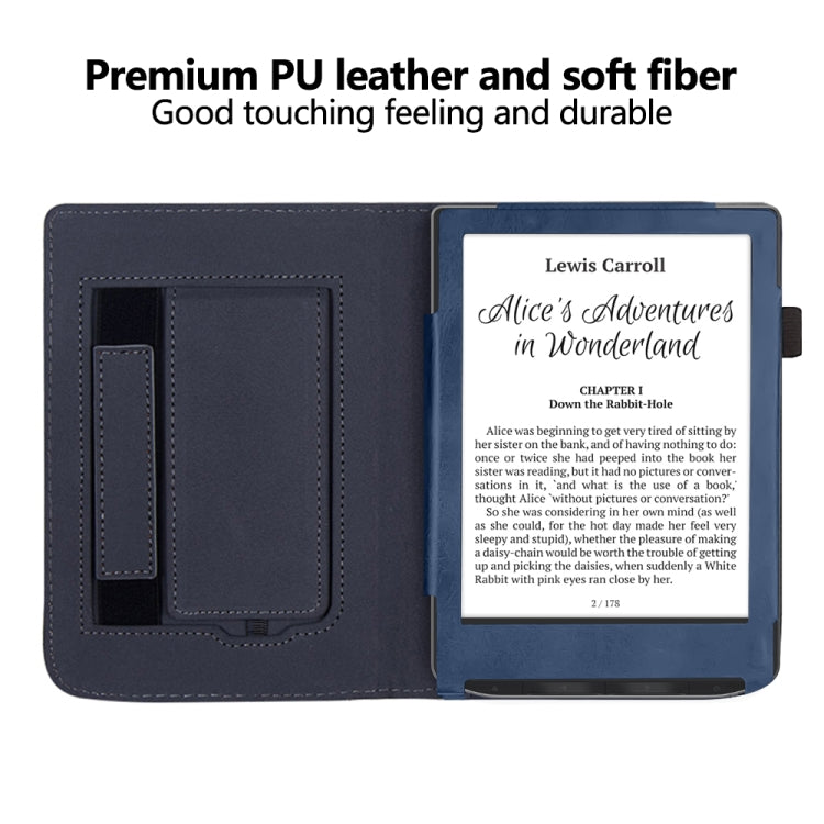 For Pocketbook Verse / Verse Pro Calfskin Leather Smart Tablet Case(Blue)