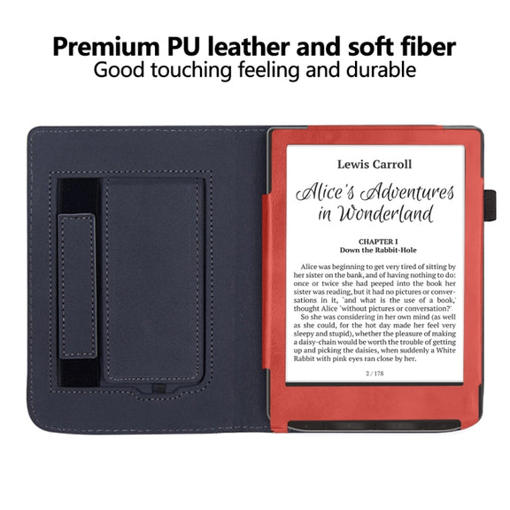 For Pocketbook Verse / Verse Pro Calfskin Leather Smart Tablet Case(Red)