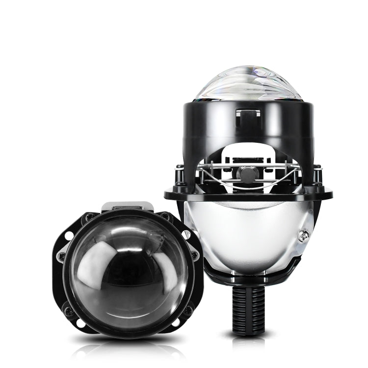 T02 1 Pair 2.5 inch Car Bifocal LED Lens Headlight, Left Driving(Black)